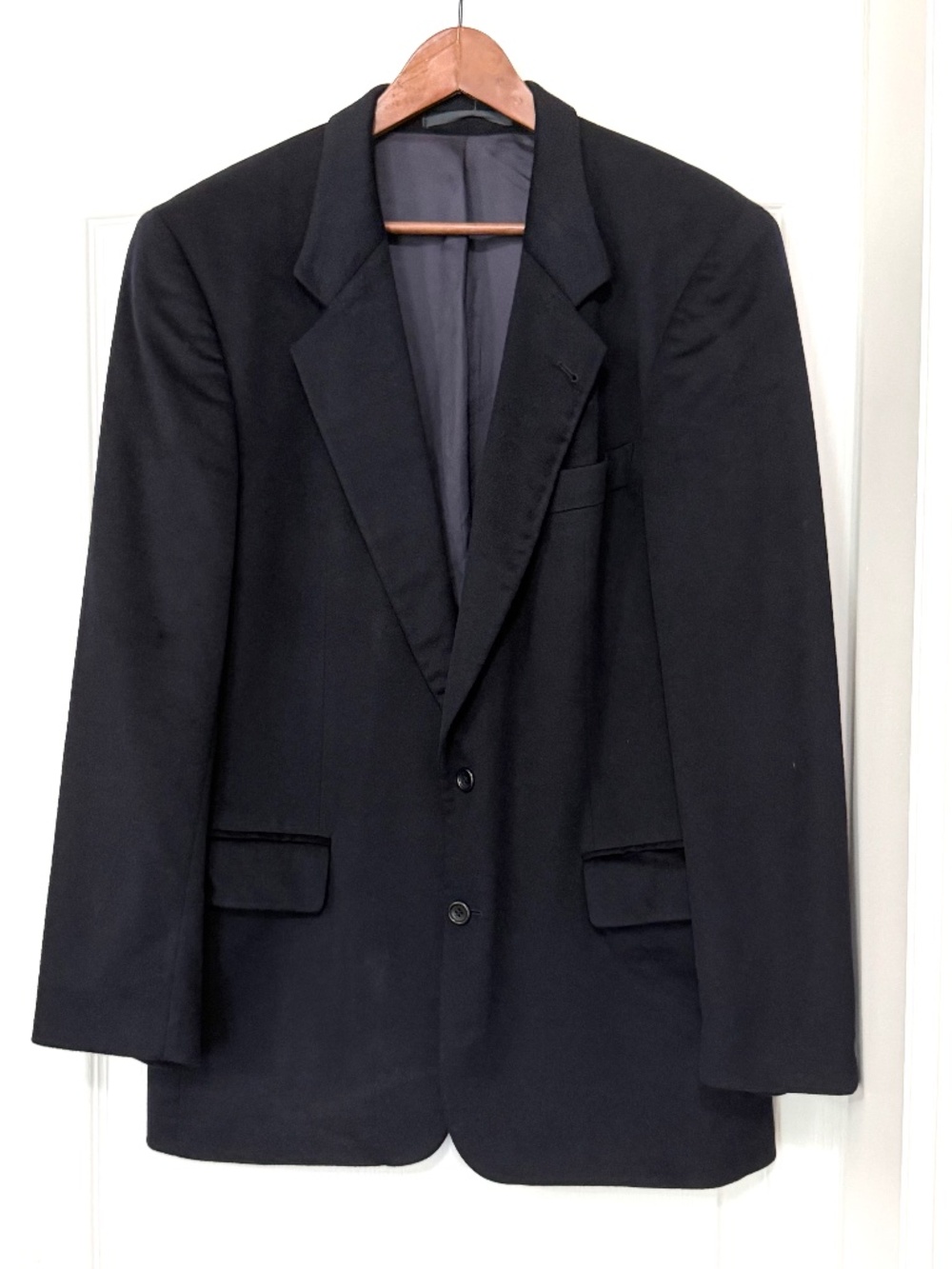 Loro Piana Fabric HUGO BOSS Corleone Black 100% Cashmere Blazer  Made in Germany